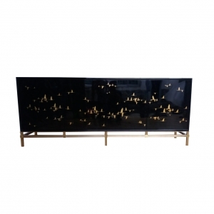 Cabinet with Brass Base Frame