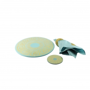 Set of Plate, Coaster, Towel Holder